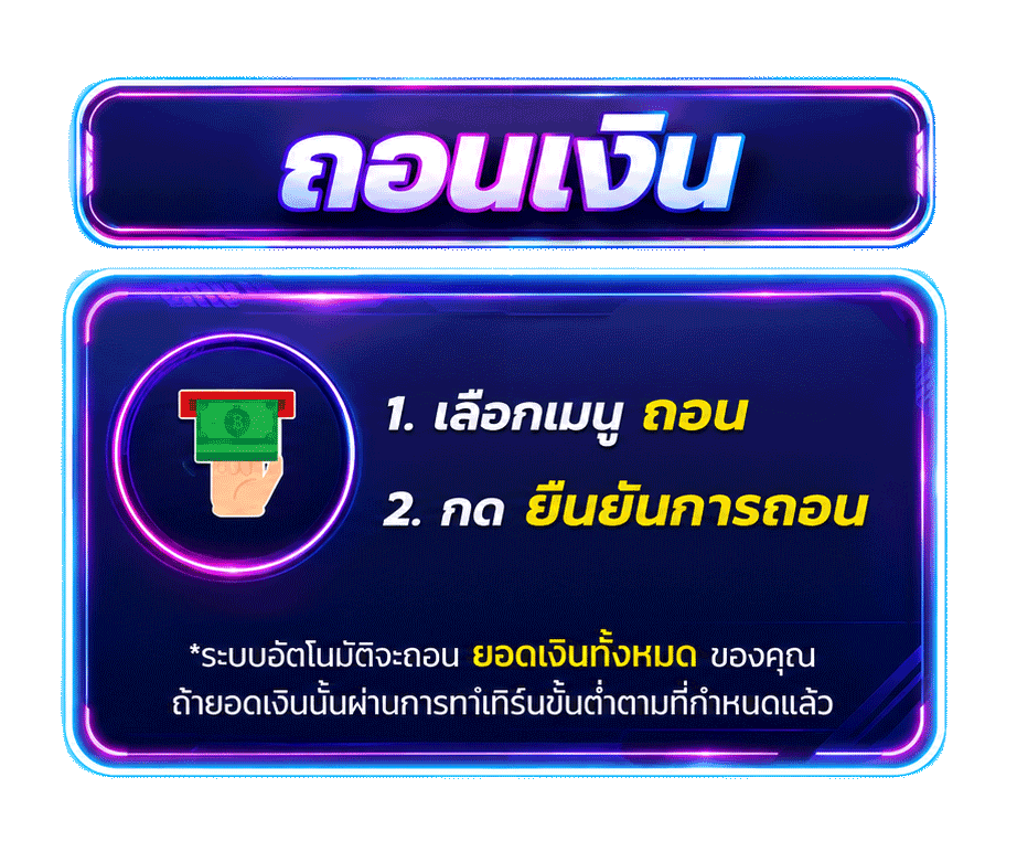 ขั้นตอนการถอนเงิน